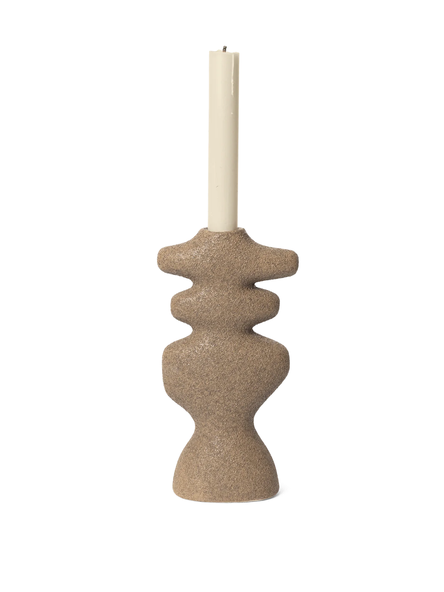Yara Candle Holder, Dark Sand L