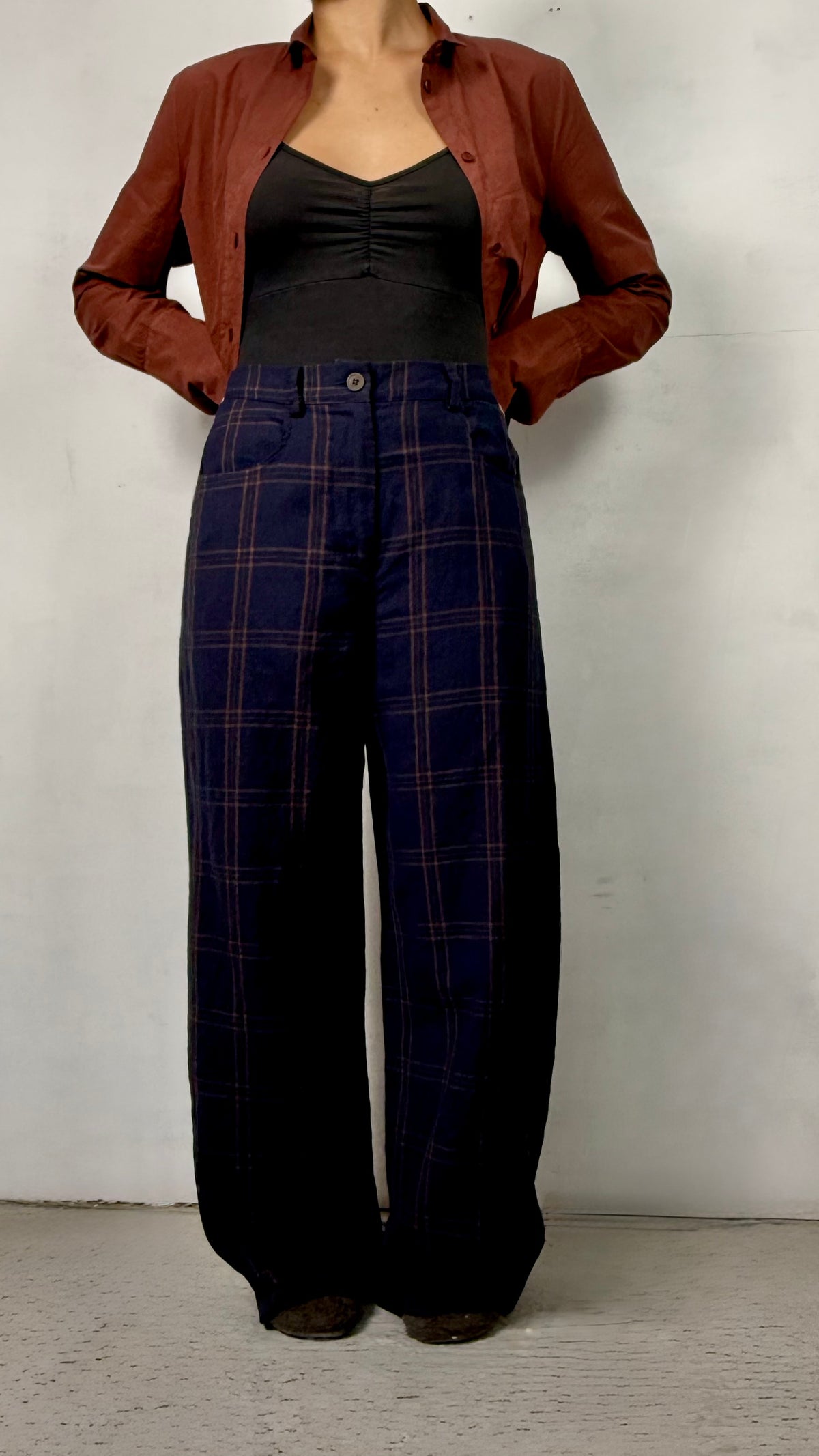 Aequamente - Pants 225, Navy Check