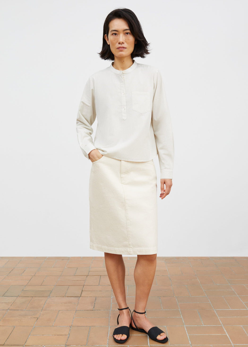 Agnes Shirt, Blu/Whi Stripe - Skall