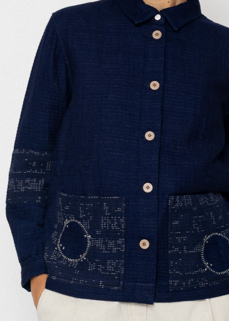 Assembly Jacket, Stray Float Stitch Indigo - Folk