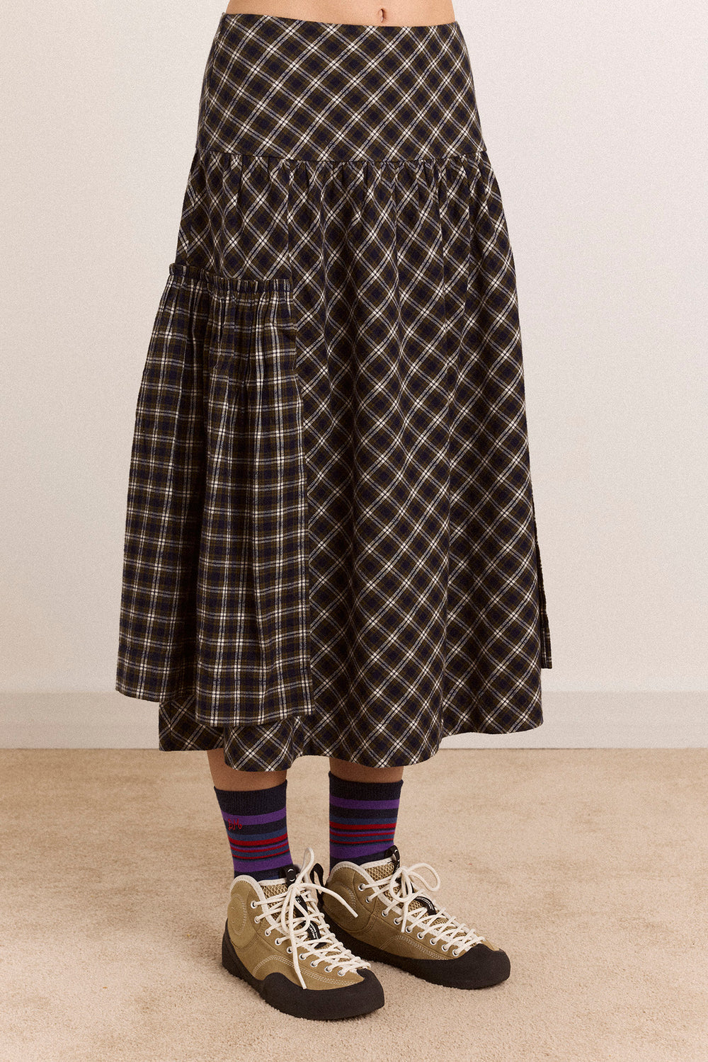 Berta Midi Skirt, Lyra Check