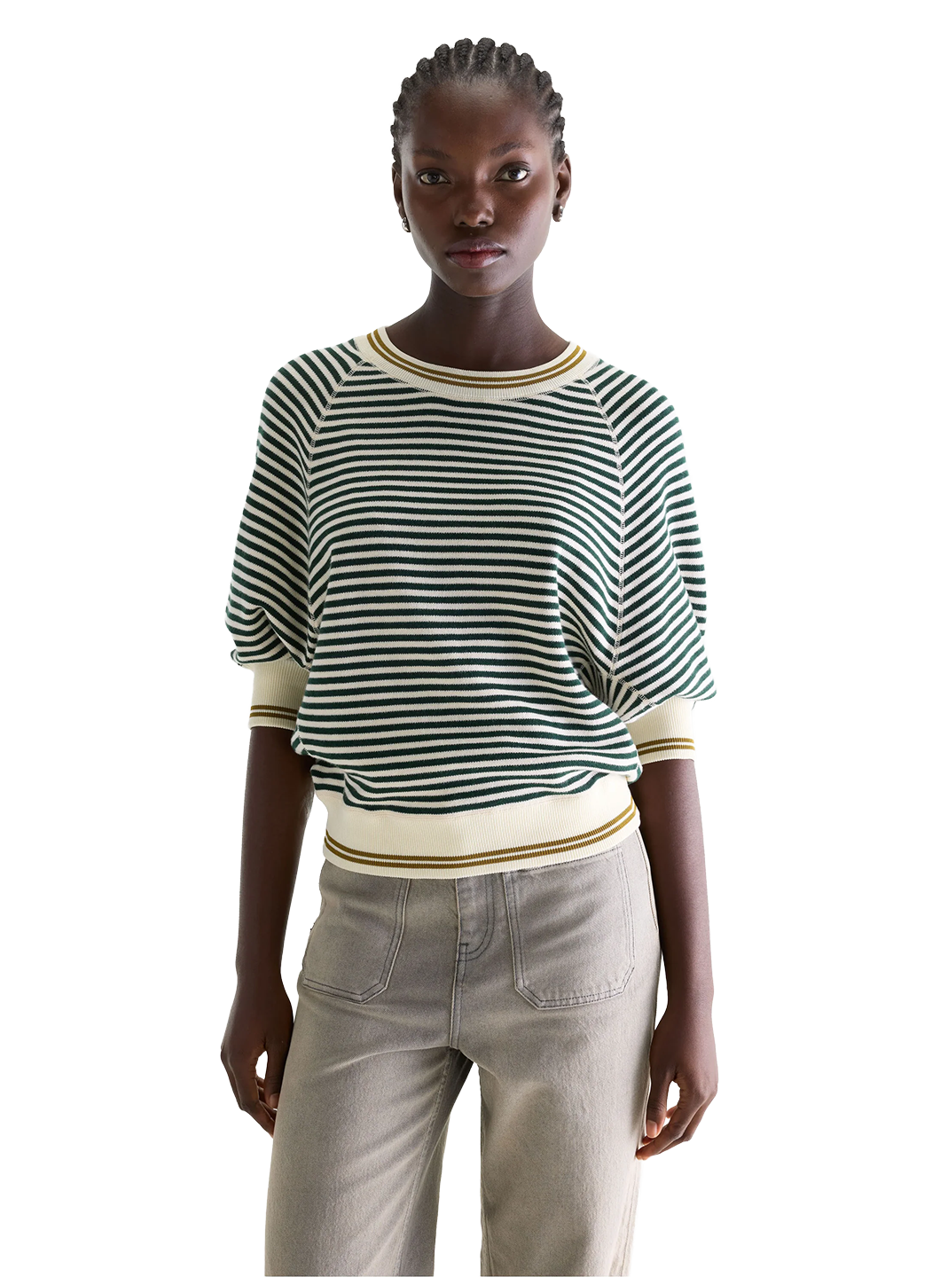 Anglet Crewneck Sweater, Stripe ~ Bellerose