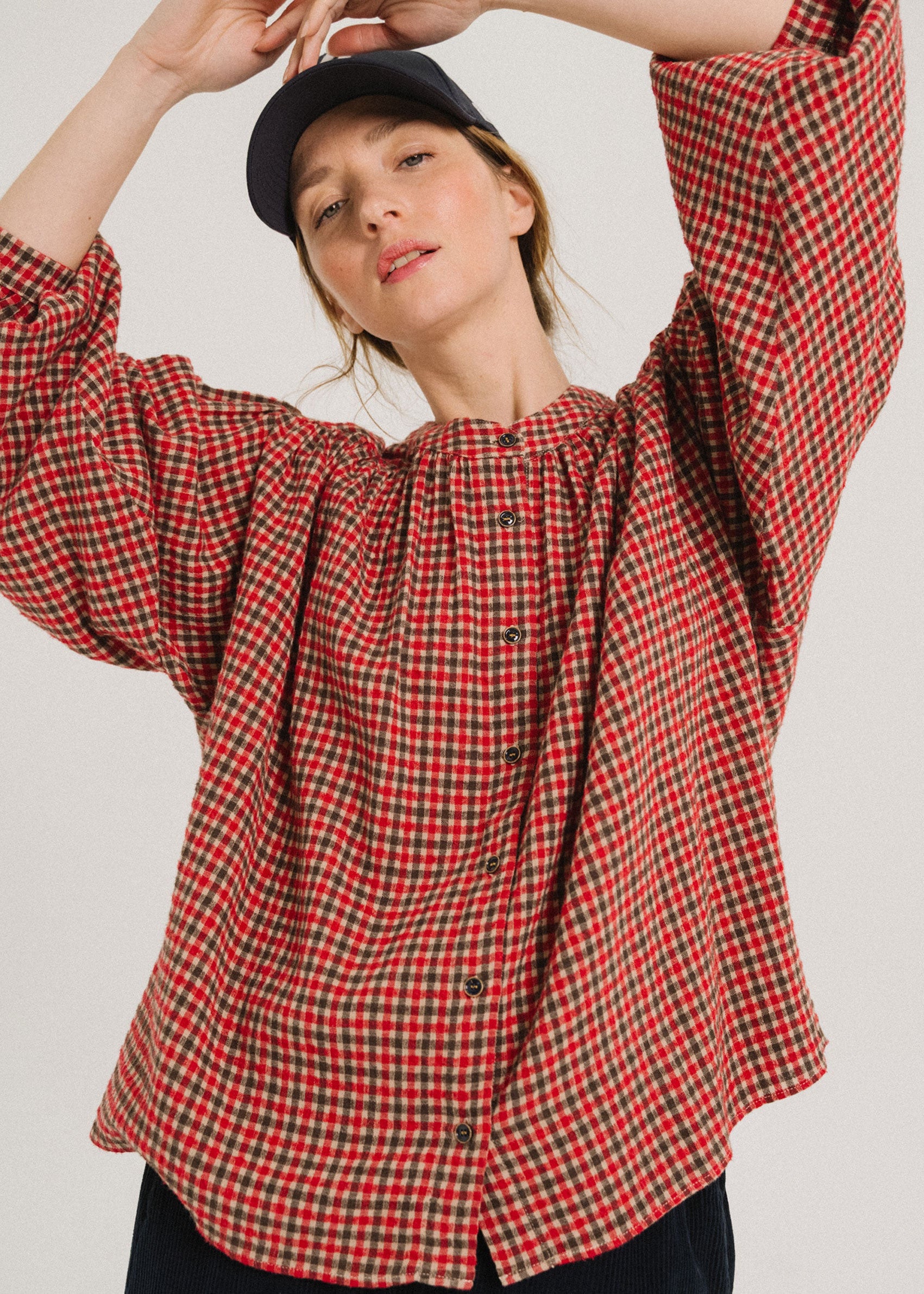 Candide Blouse, Cherry ~ tinsels