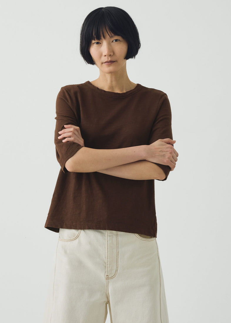 Cleo Cotton Tee, Rich Earth ~ TOAST