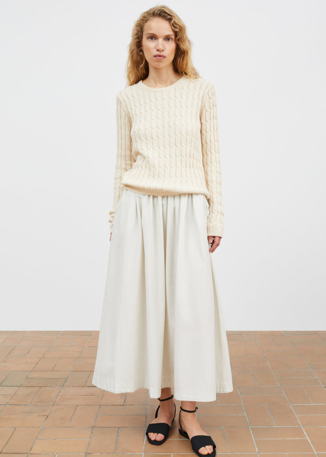 Dagny Skirt - Blu/Whi Stripe