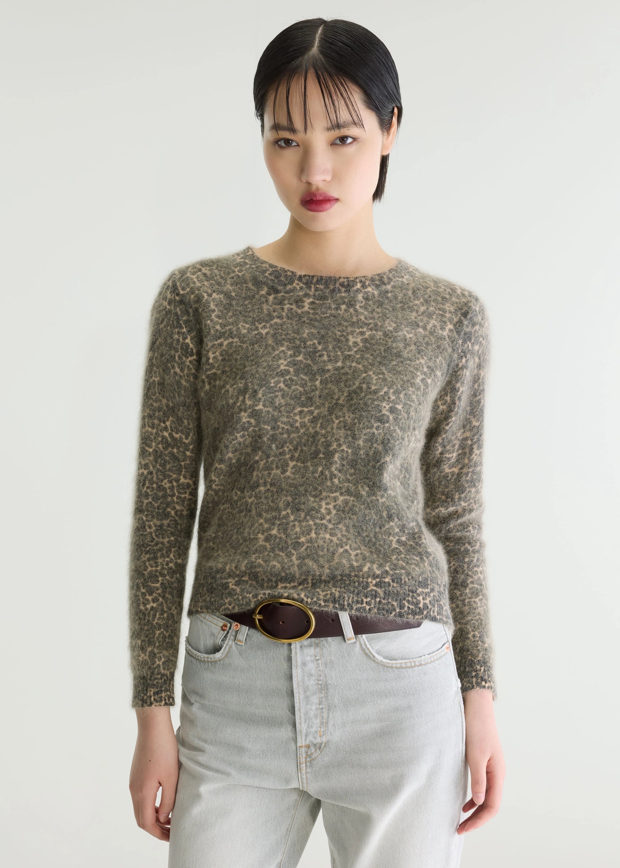 Datti Angora-Blend Sweater, Leopard ~ Bellerose