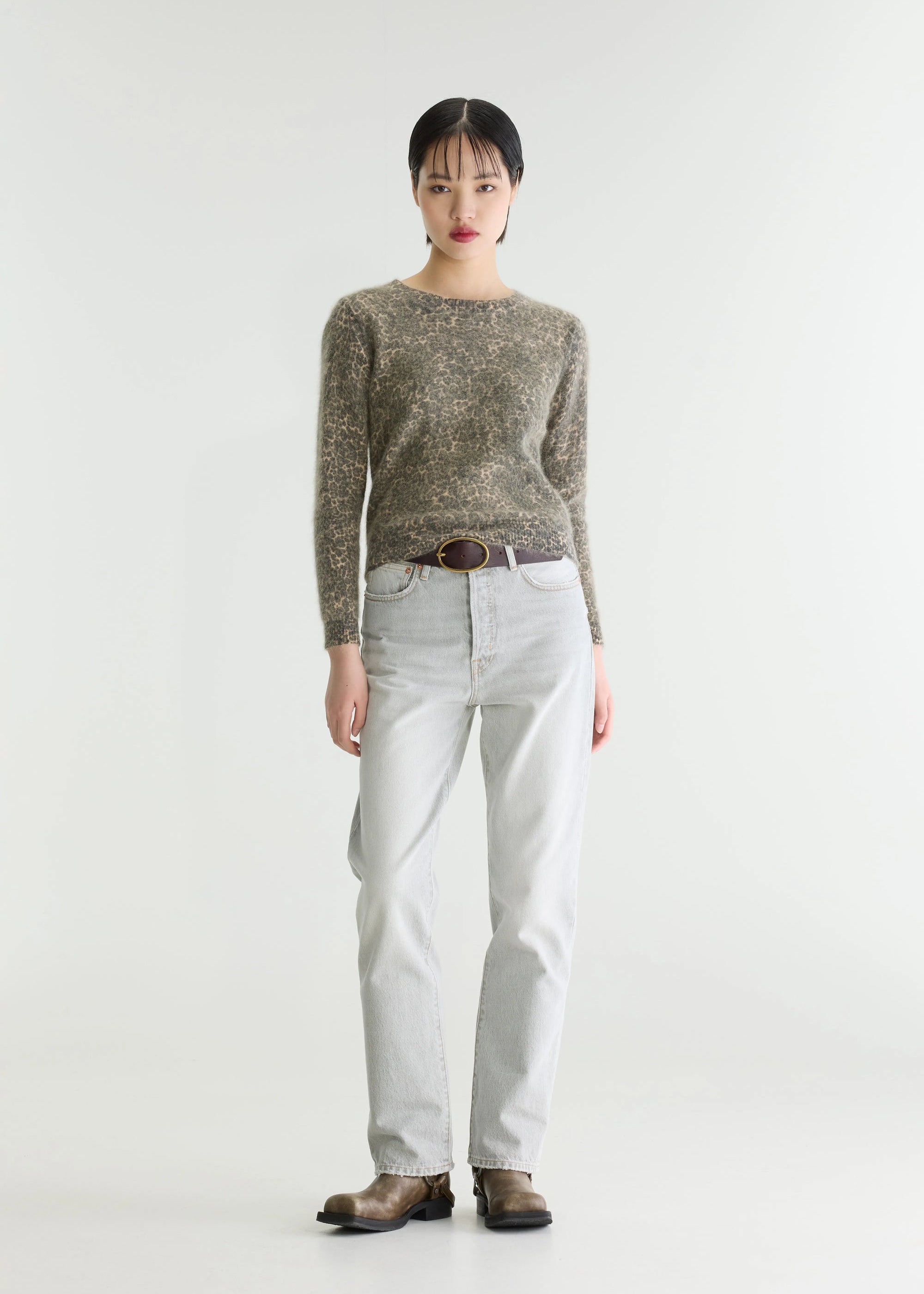 Datti Angora-Blend Sweater, Leopard ~ Bellerose