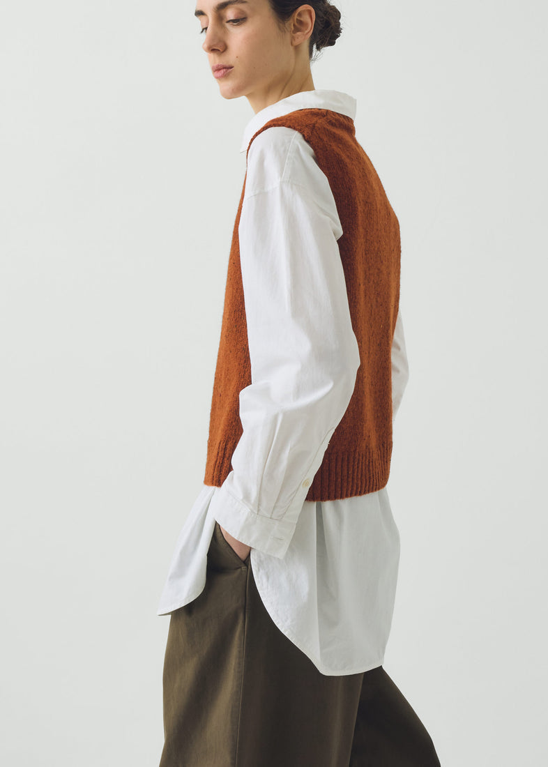 Donegal Merino Tank, Rust ~ TOAST