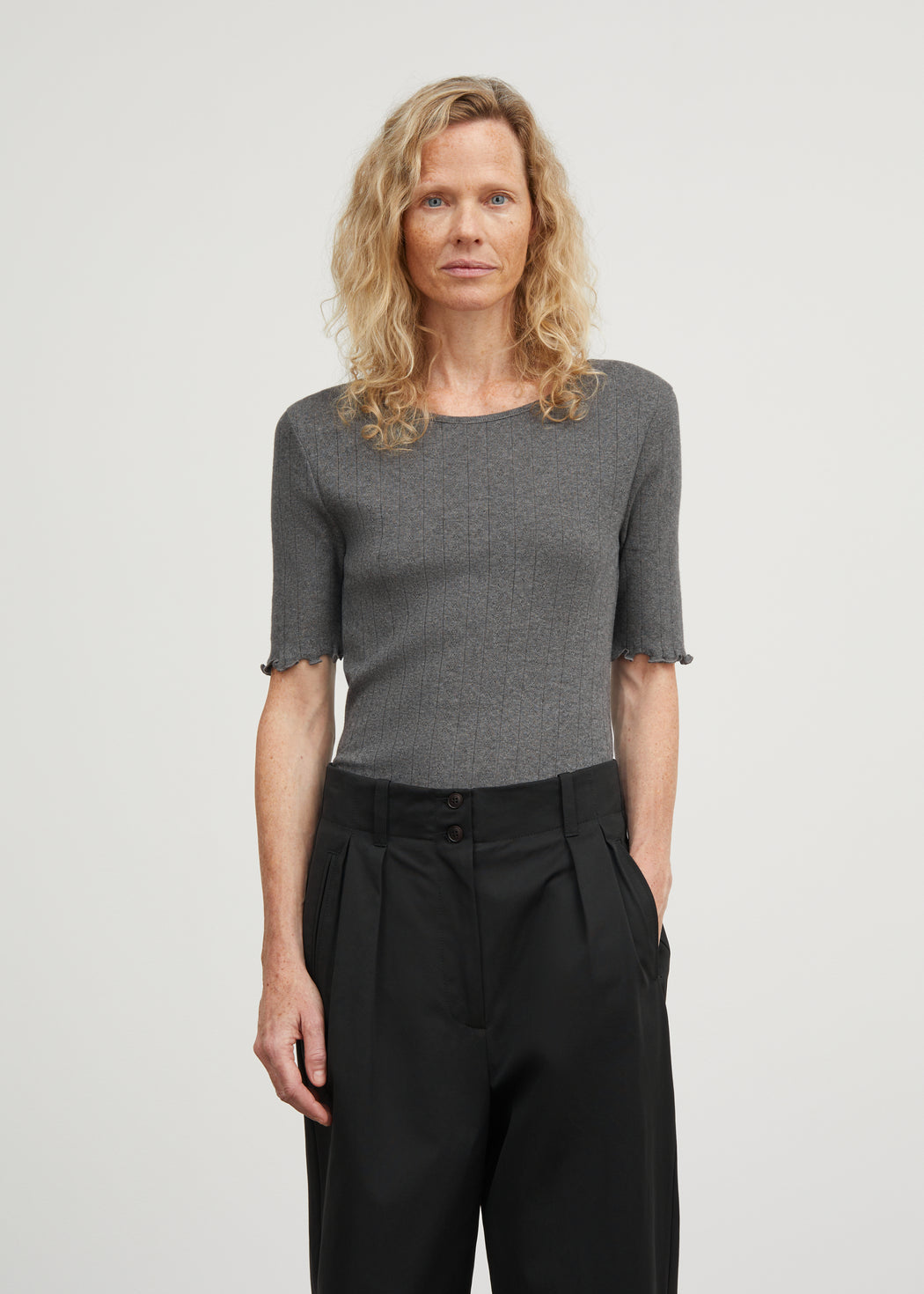 Edie Tee - Dark grey melange