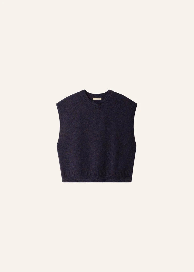 Fabinino Sleeveless Jumper, Ink Blue ~ Sessun