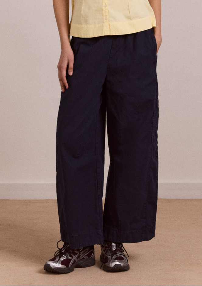 Felix Twill Trouser, Navy ~ Damson Madder