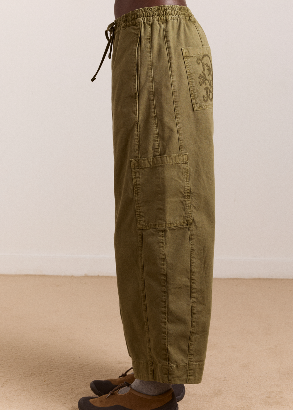 Felix Twill Trousers, Olive ~ Damson Madder