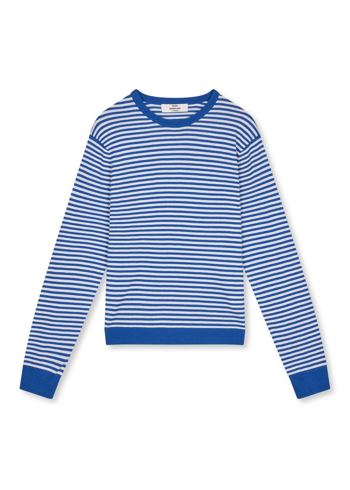 Fine Merino Emma Stripe Knit, Lapis Blue/Vanilla Ice ~ Mads Norgaard