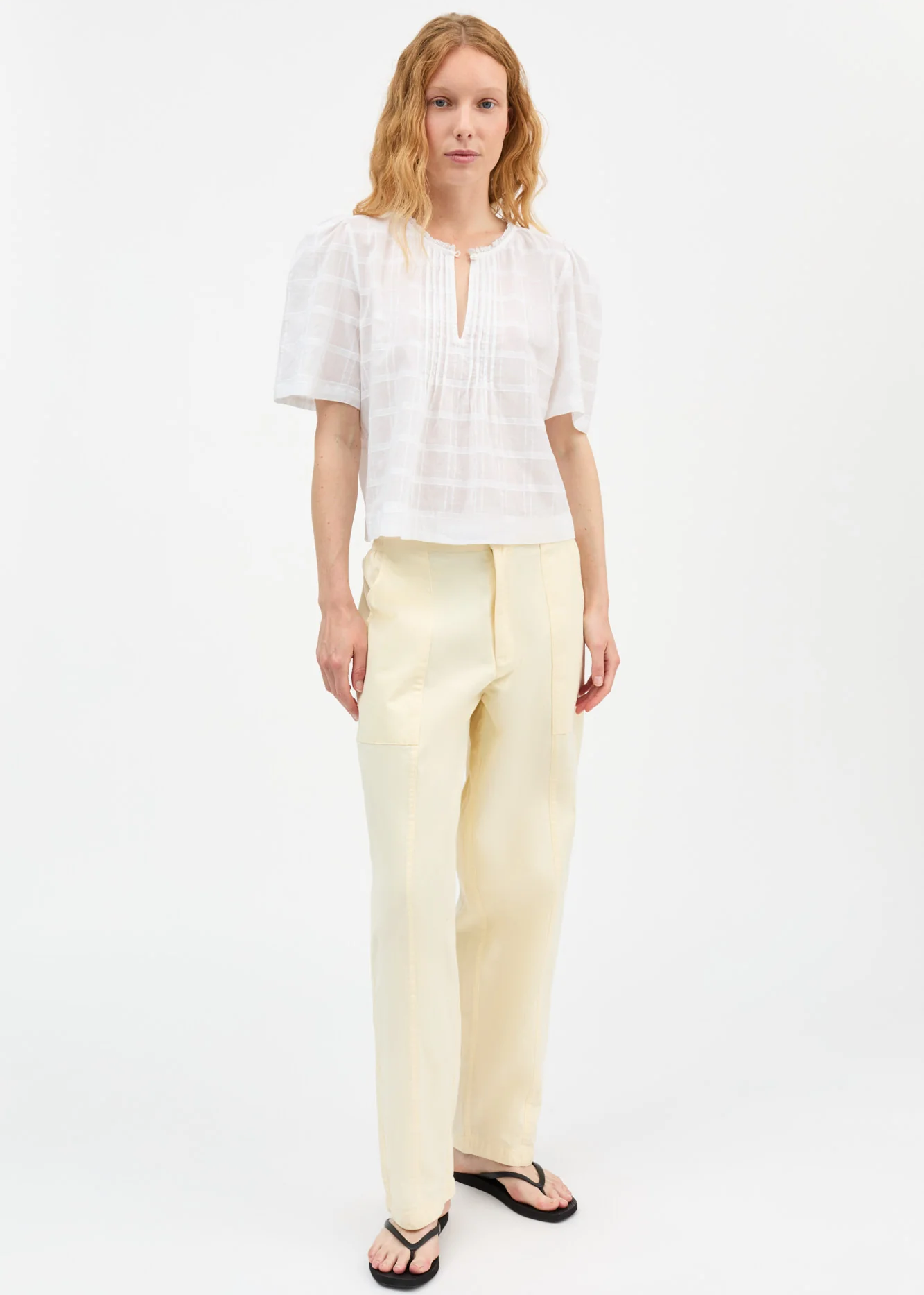 Fiore Blouse, White - Skall