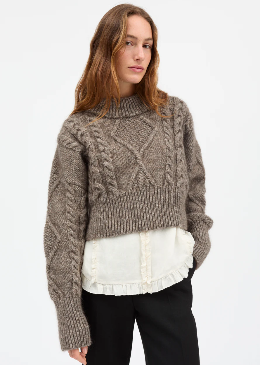 Fisherman Jumper, Grey - Skall