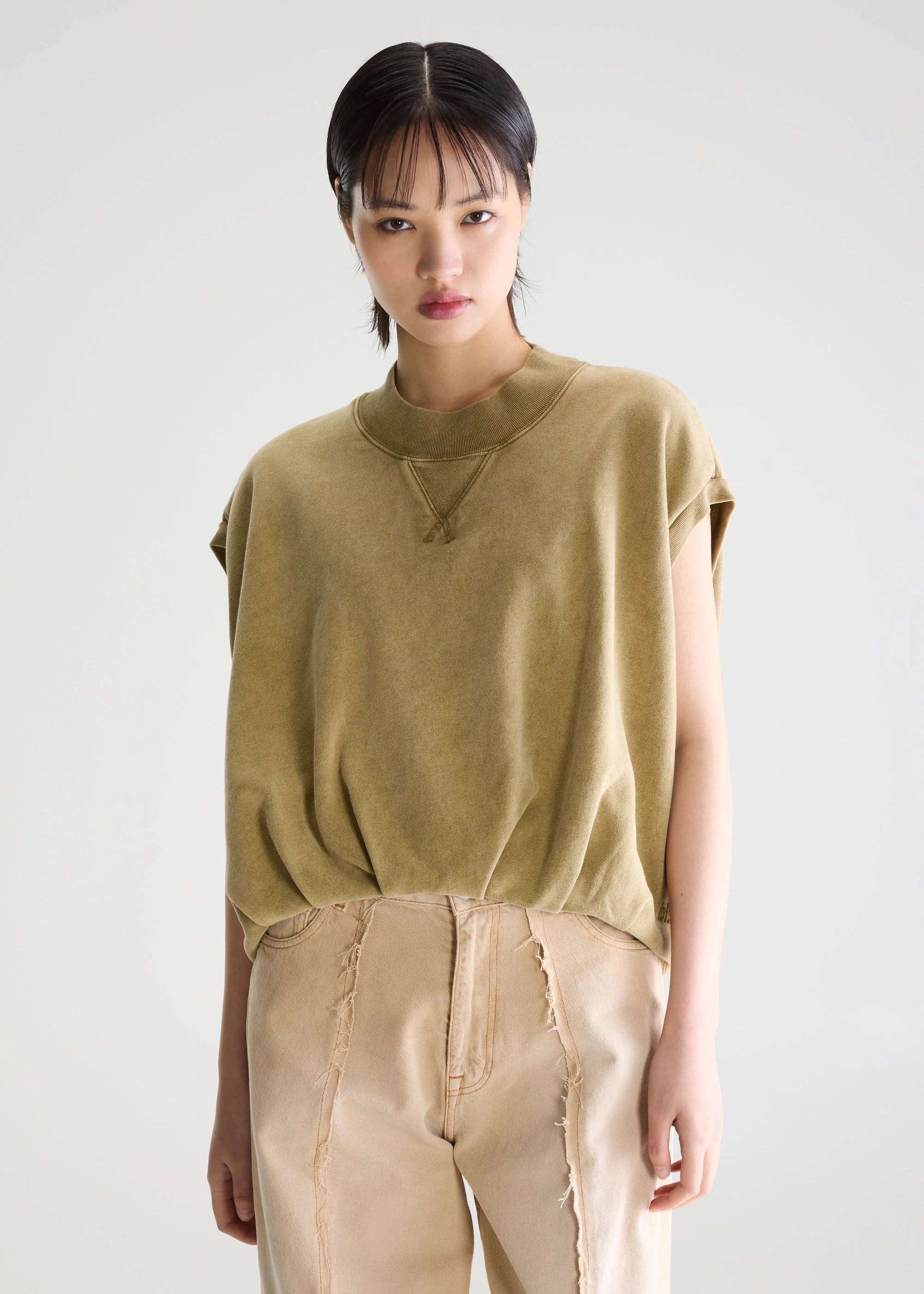 Fytom Sleeveless Sweatshirt, Vetiver ~ Bellerose