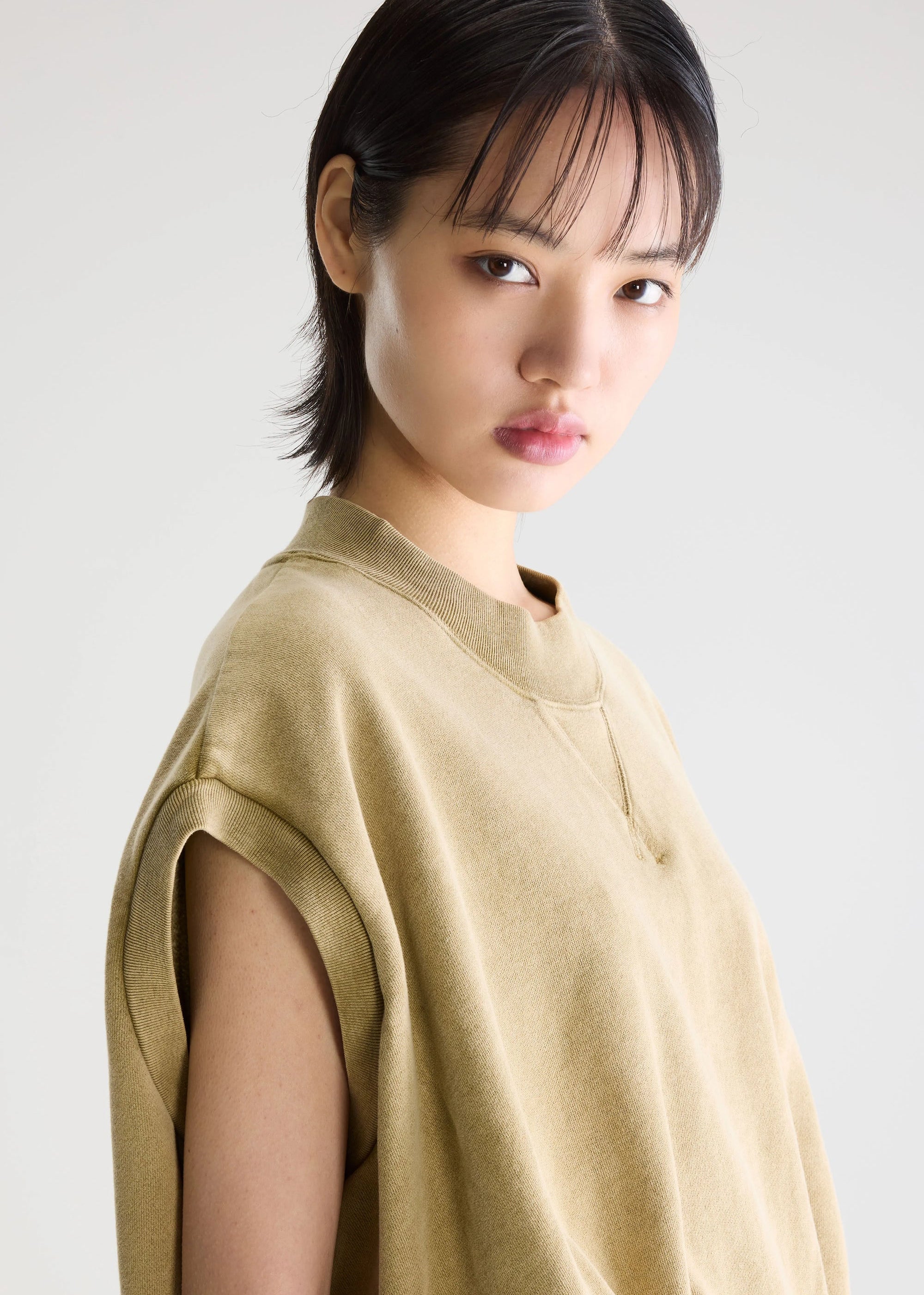 Fytom Sleeveless Sweatshirt, Vetiver ~ Bellerose