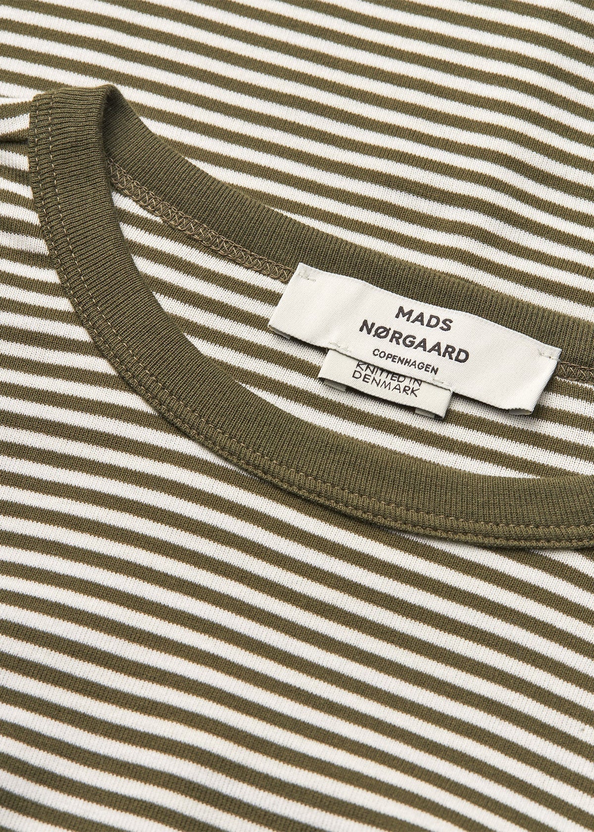 Grace Jersey Stripe Camille Tee LS, White/Tarmac ~ Mads Norgaard