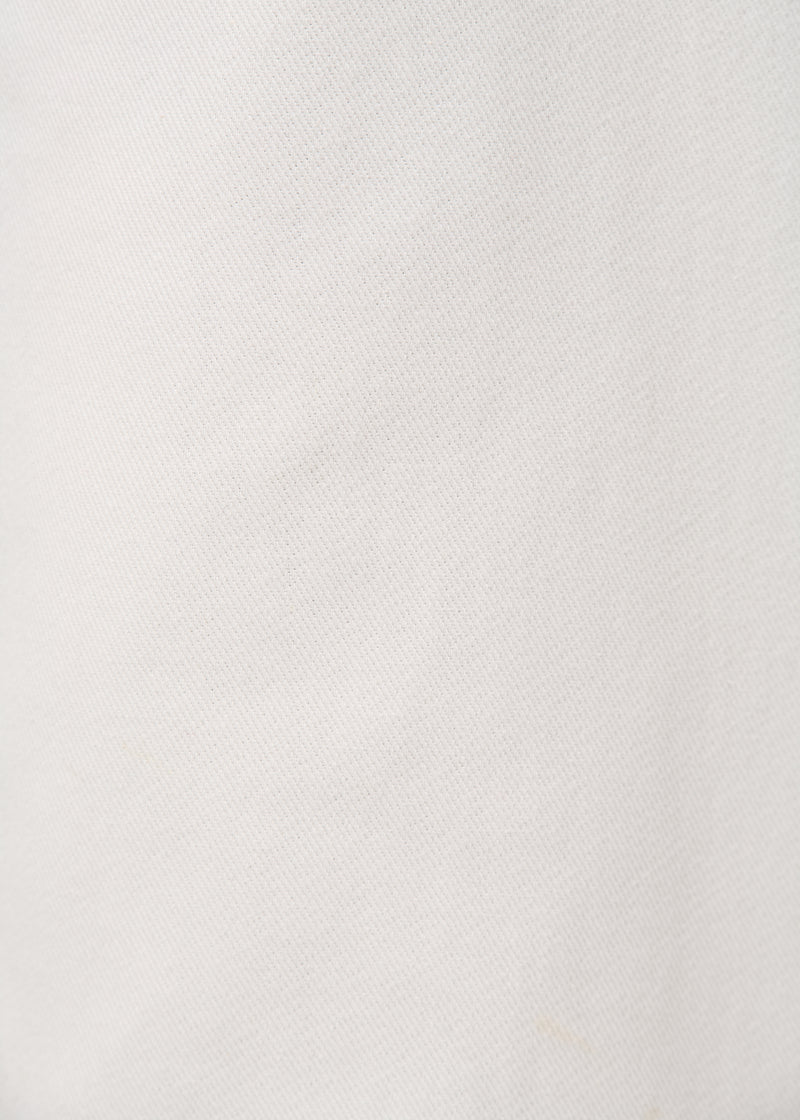 Beige wide-leg high-waisted cotton trousers