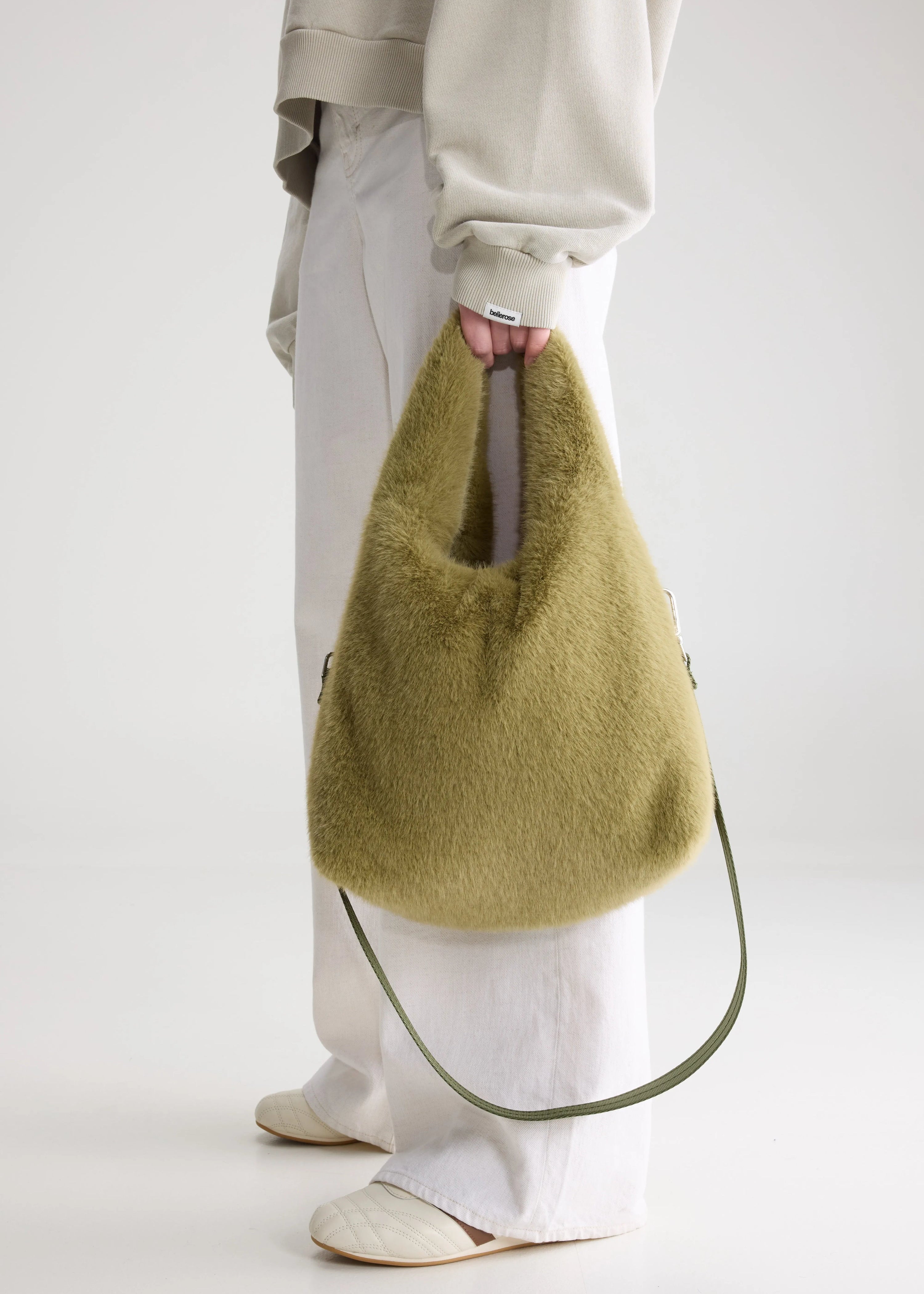 Helga Faux Fur Bag, Tilleul ~ Bellerose