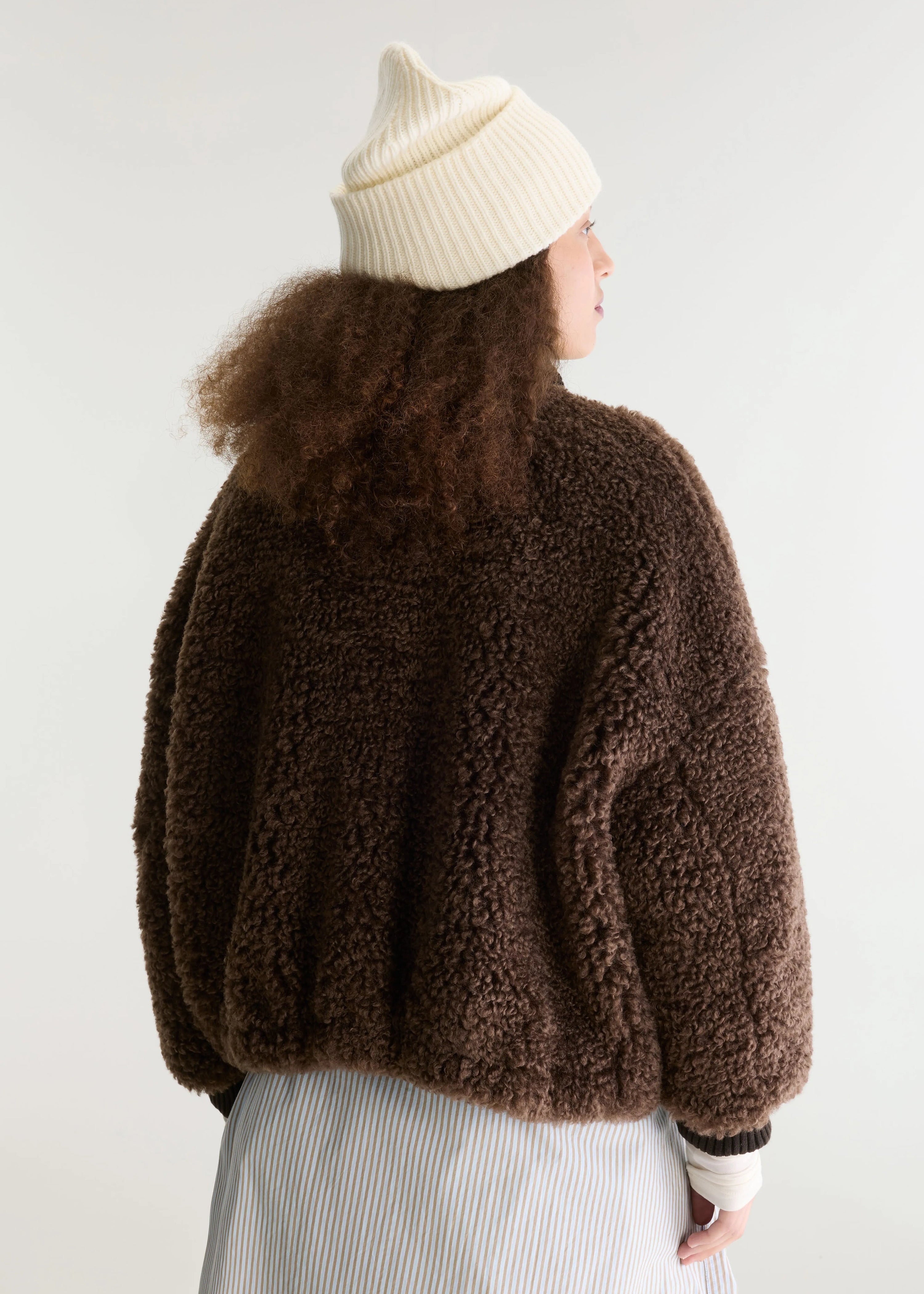 Jallis Faux-Fur Jacket, Dark Roast ~ Bellerose