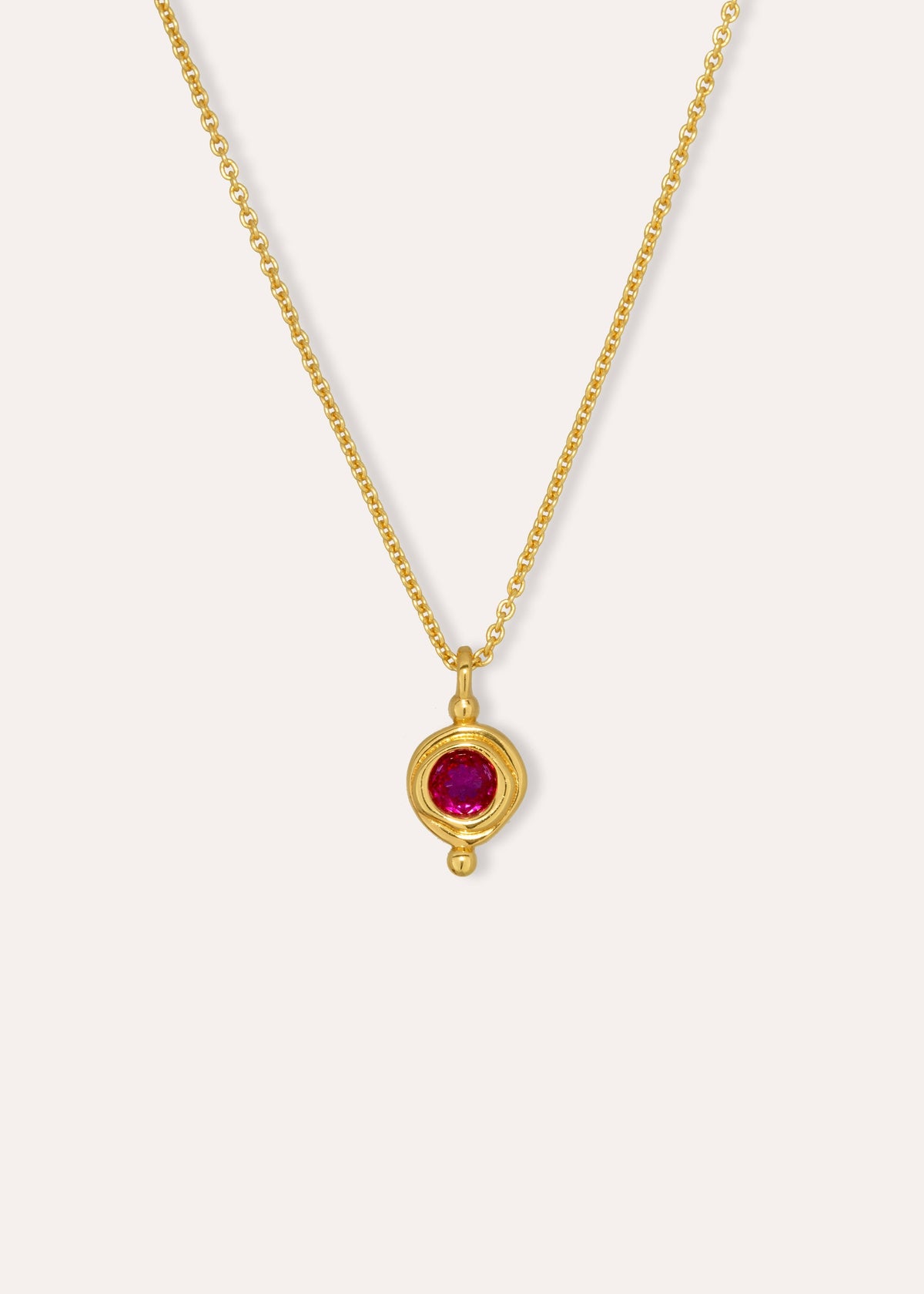 July Birthstone Pendant Necklace ~ Ottoman Hands