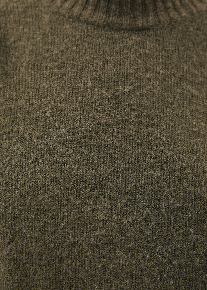 Khaki turtleneck sweater ~ humility
