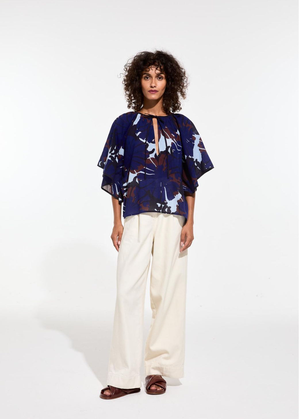Lita Pavot Top, Blue - mapoesie