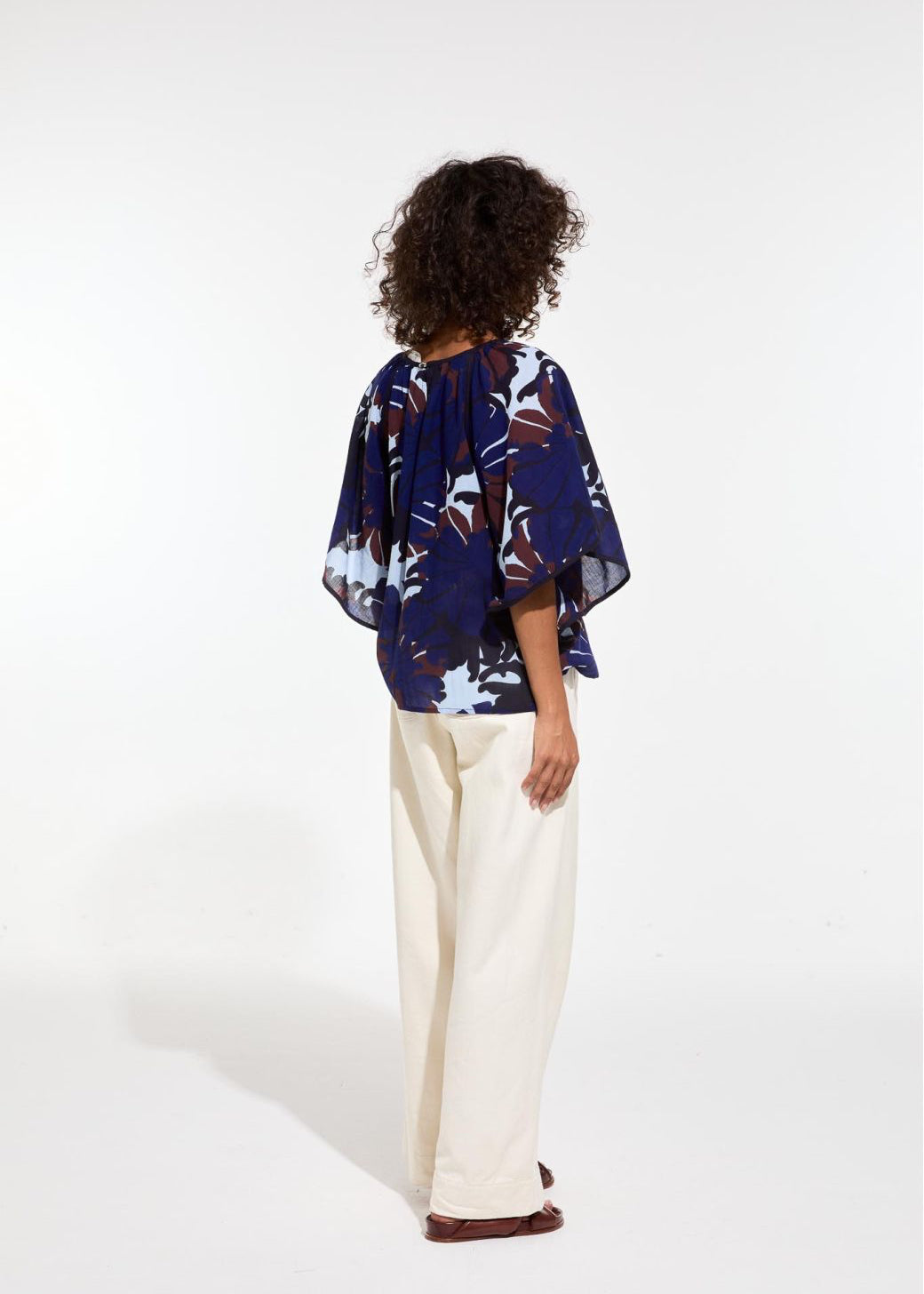 Lita Pavot Top, Blue - mapoesie