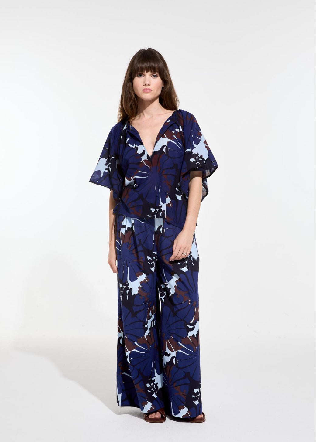 Lita Pavot Top, Blue - mapoesie