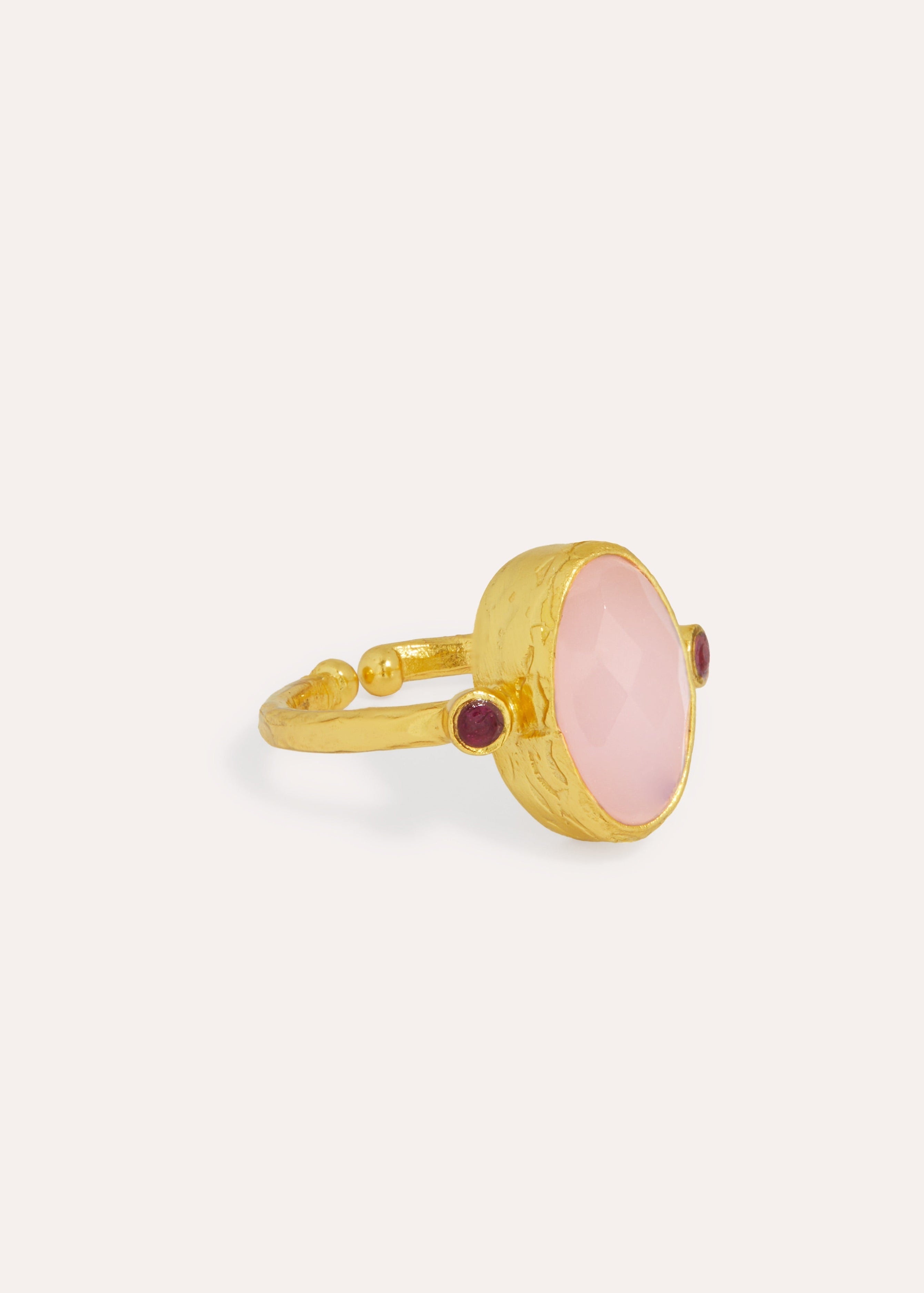 Lucia Rose Quartz Cocktail Ring ~ Ottoman Hands