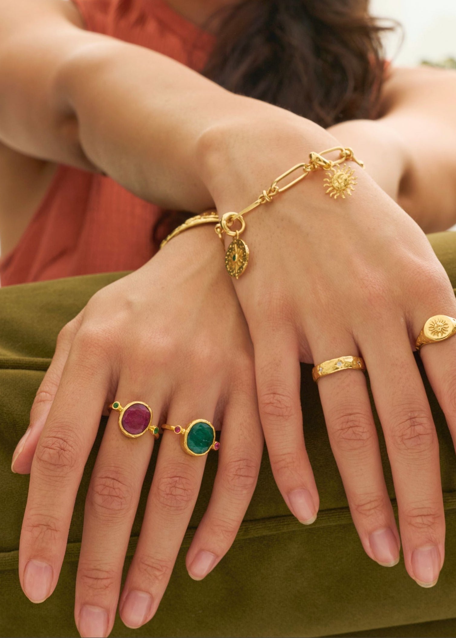 Lucia Ruby Cocktail Ring ~ Ottoman Hands