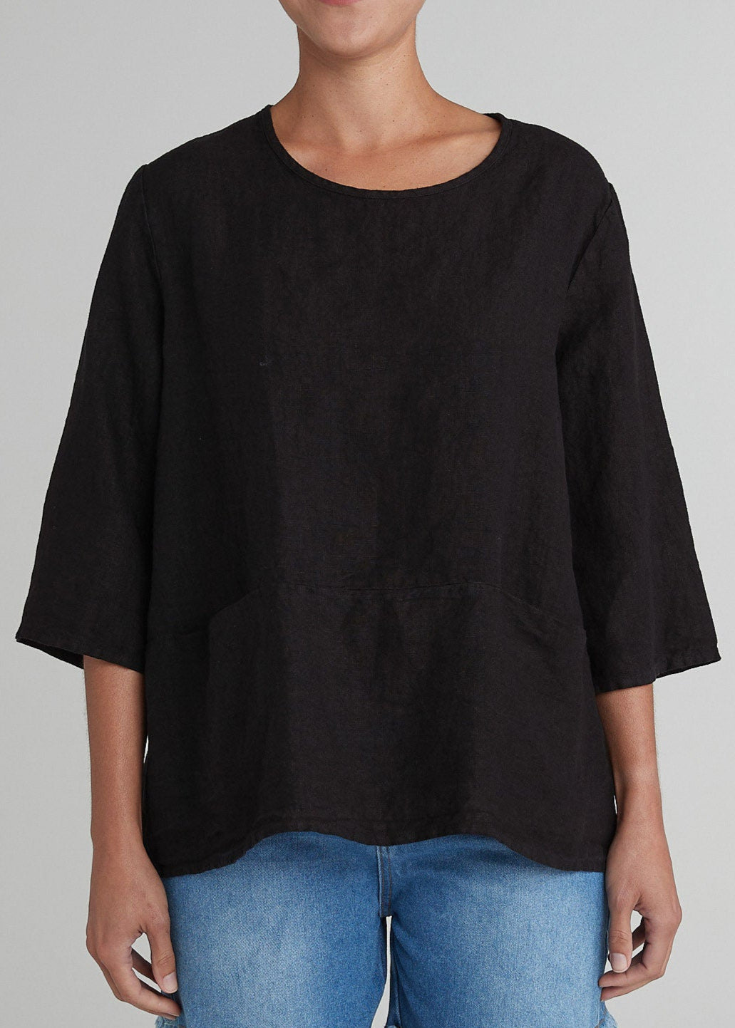 Pocket Pullover, Black - Cut Loose