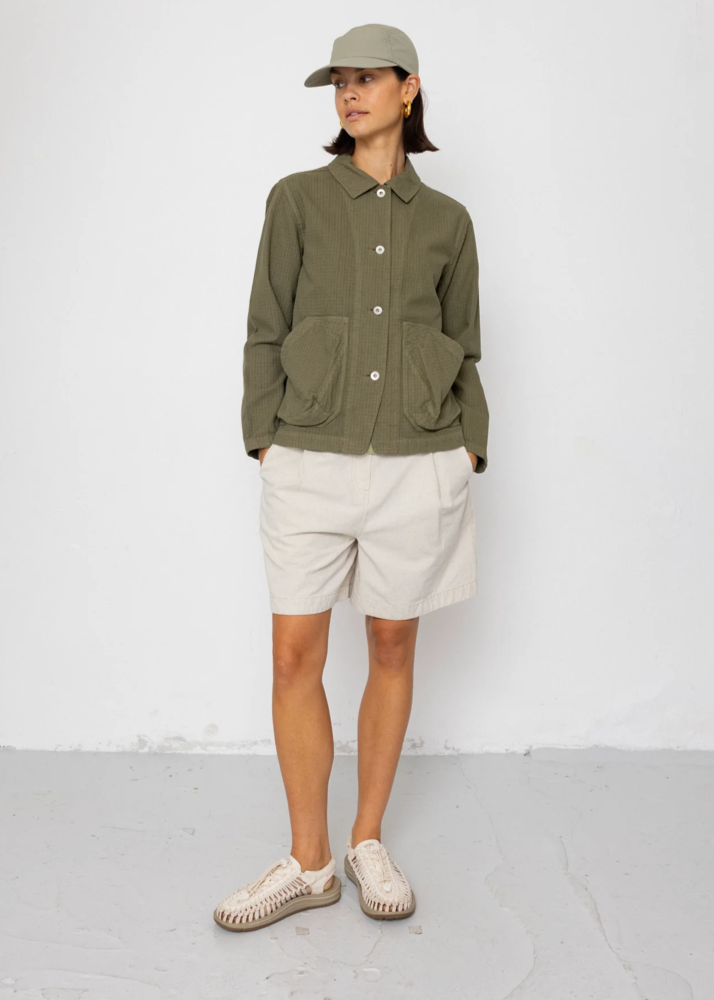 Prism Jacket, Light Olive Chunky Ripstop - Folk