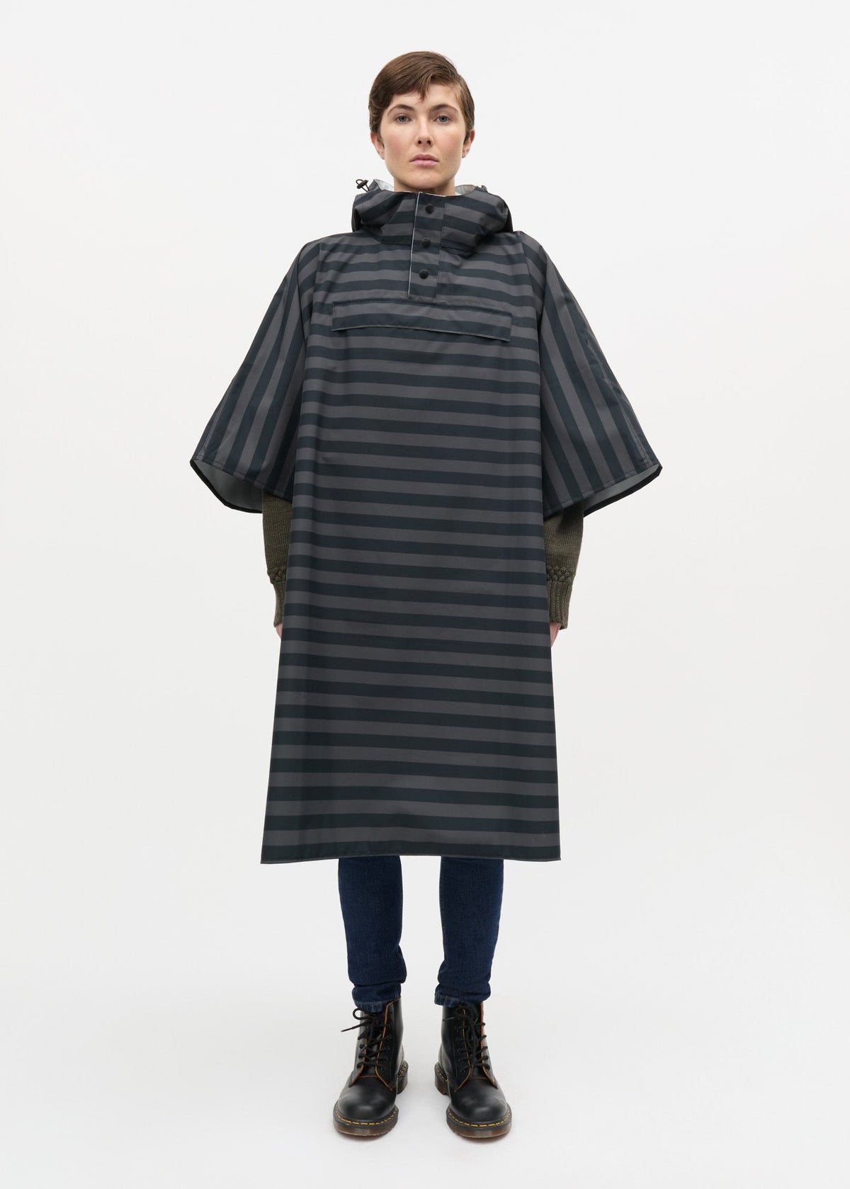 Rainy Scape Cape, Black Stripe ~ Mads Norgaard