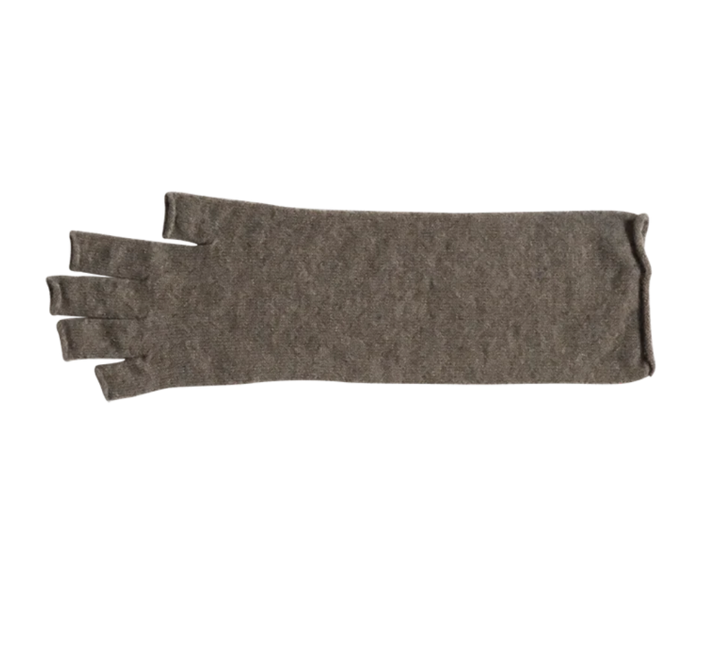 Wool 100% Arm Warmers - Brown