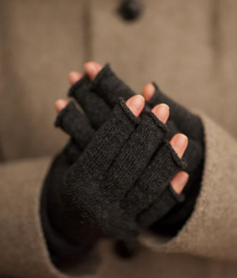 Wool 100% Arm Warmers - Charcoal