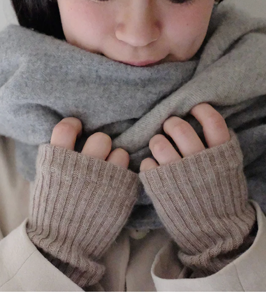 Alpaca Wool Arm & Leg Warmers - Beige