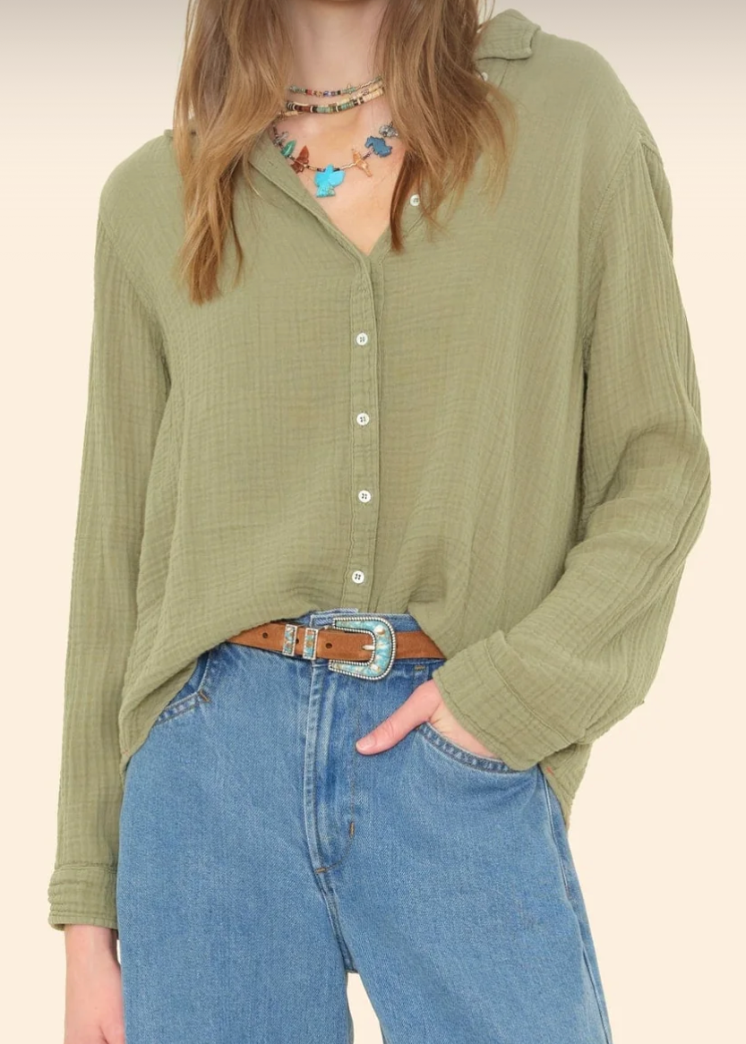 Scout Shirt - Olive Moss ~ Xirena