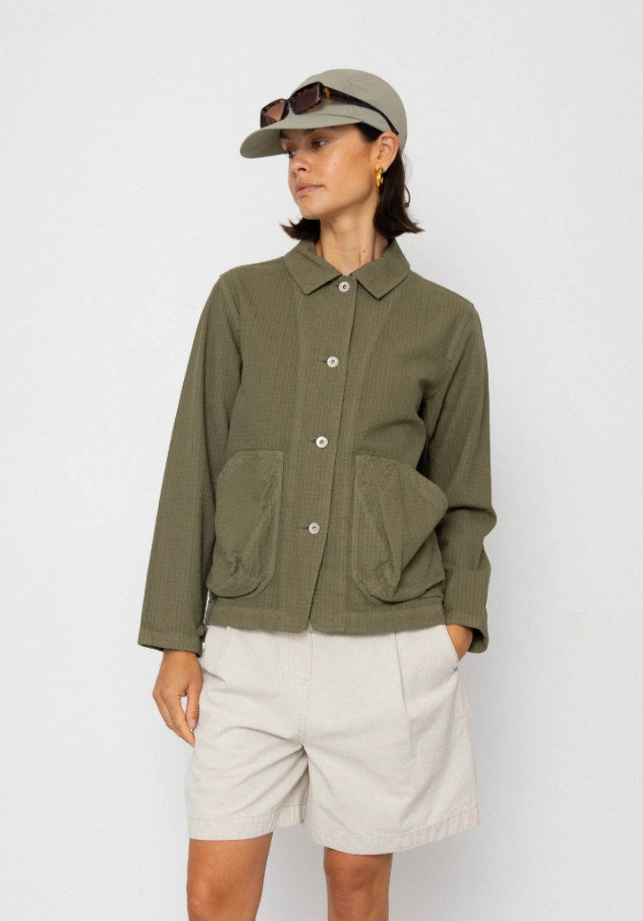 Women's Prism Jacket - Light Olive Chunky Ripstop