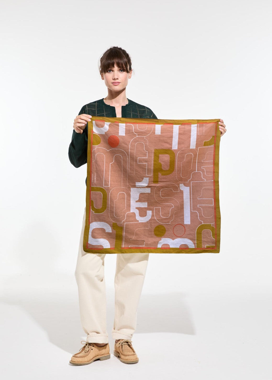 Square Shawl, Terracotta - mapoesie
