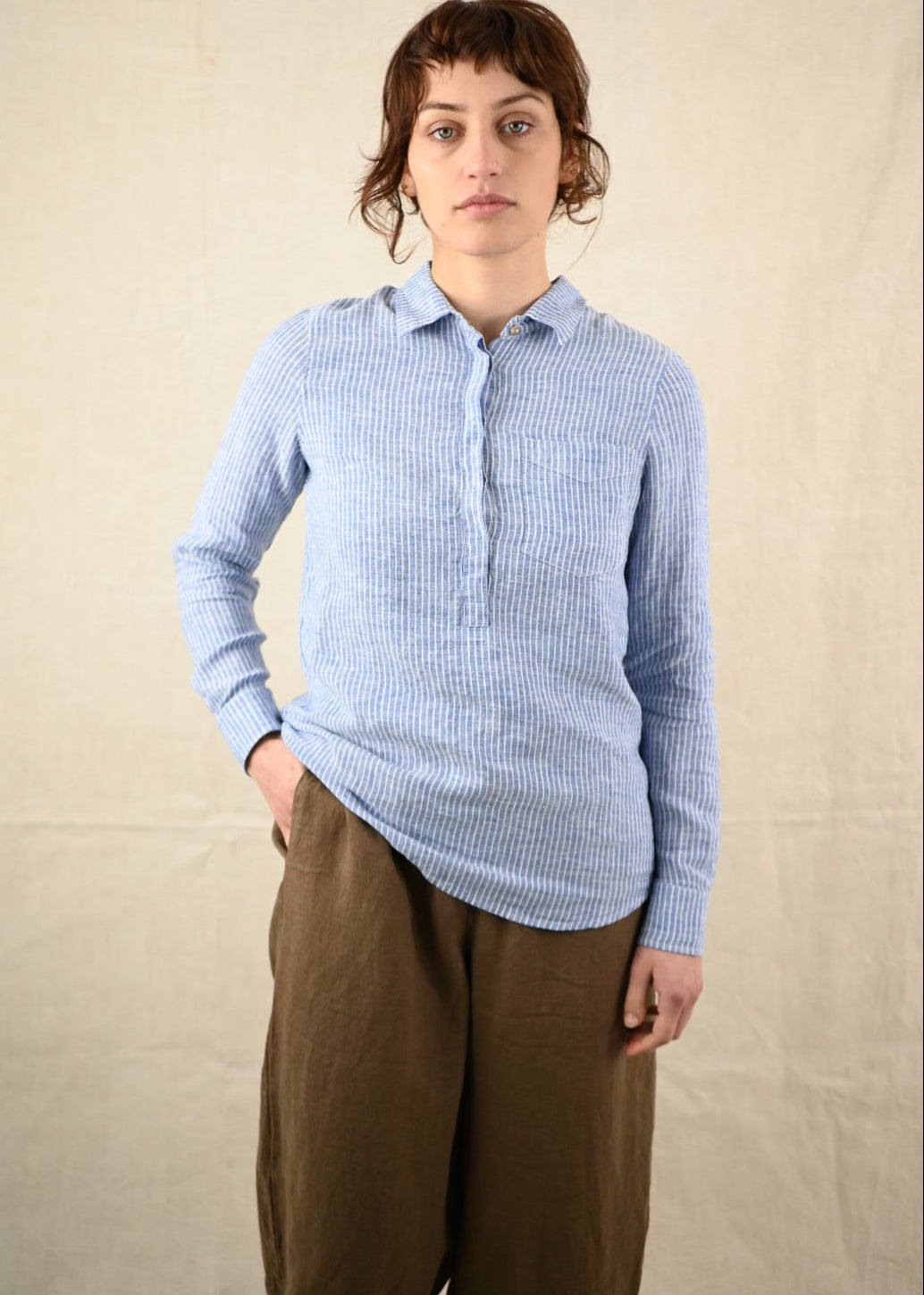 Trudy Stripe Linen Shirt