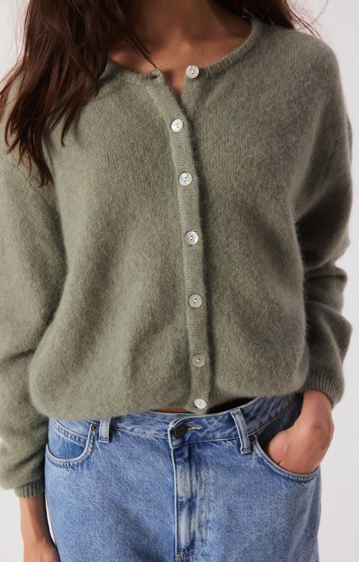 Vitow Cardigan, Khaki Melange