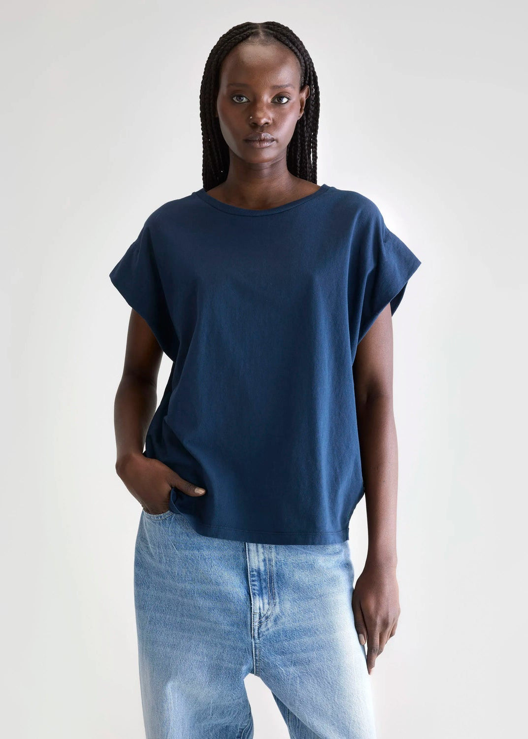 Vice Crew Neck T-Shirt, Navy ~ Bellerose