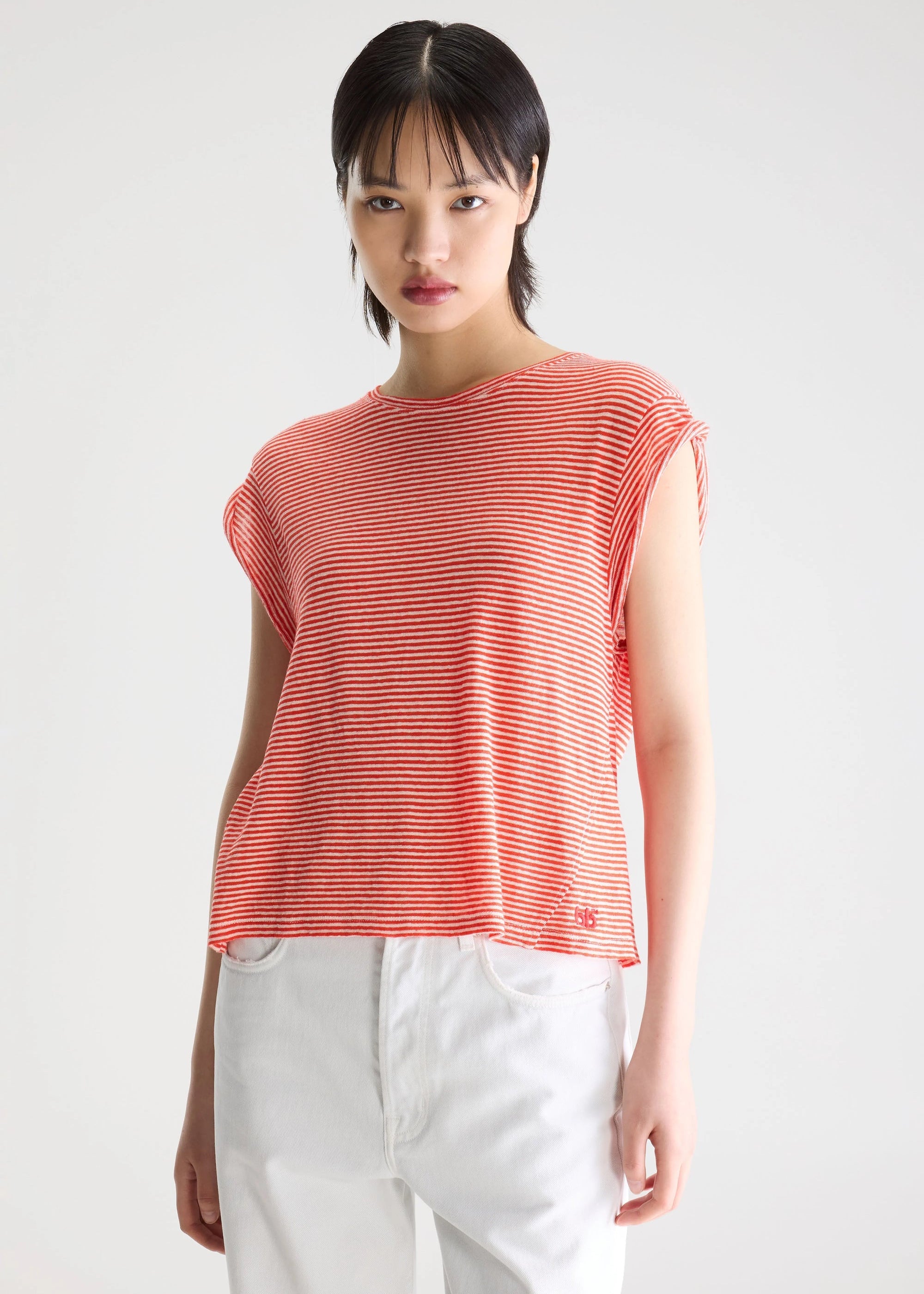 Vlyn61 Stripe Top, Red ~ Bellerose