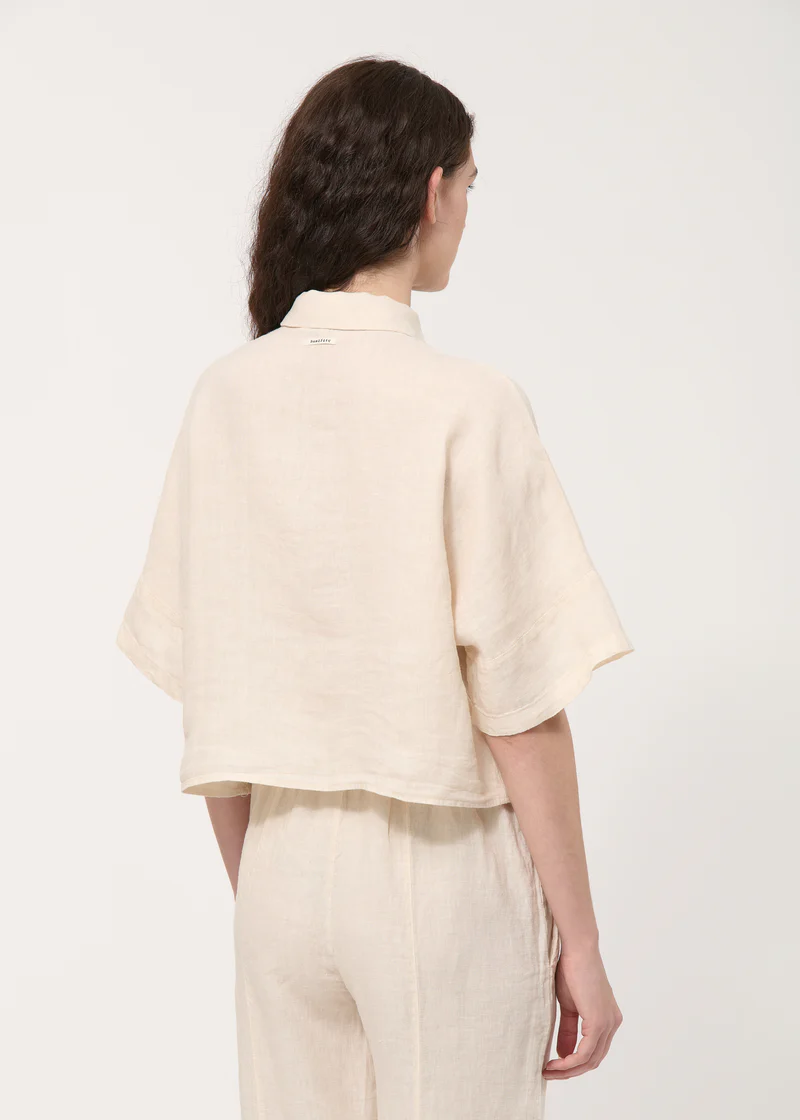 Beige linen shirt