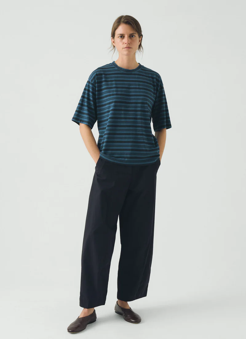 Sculpted Organic Cotton Twill Trousers