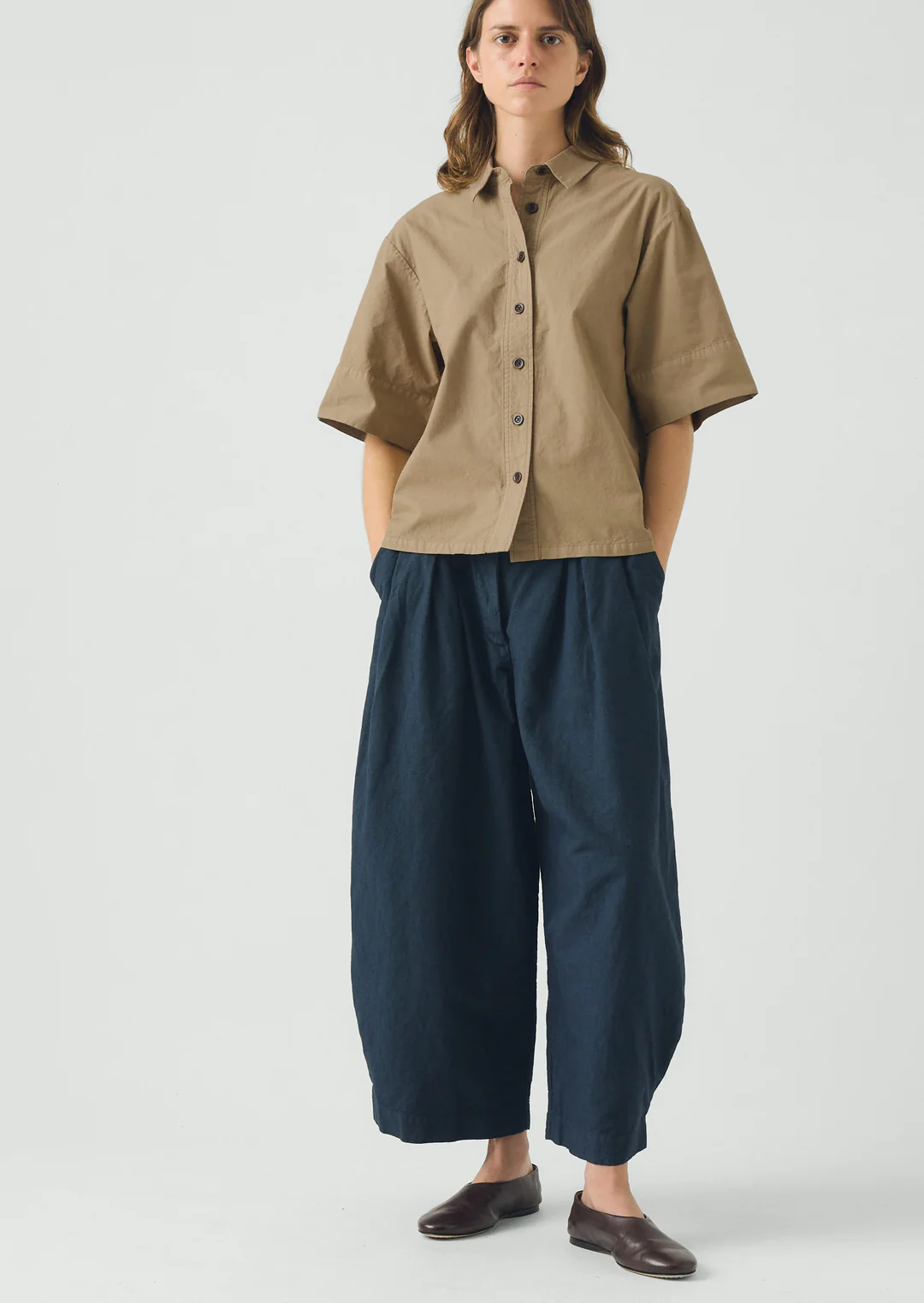 Cotton Linen Poplin Shirt