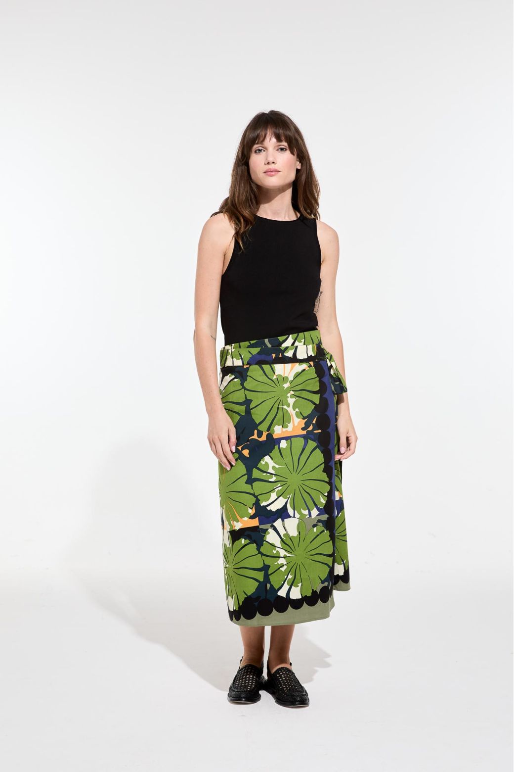 Zoe Poppy Skirt, Green