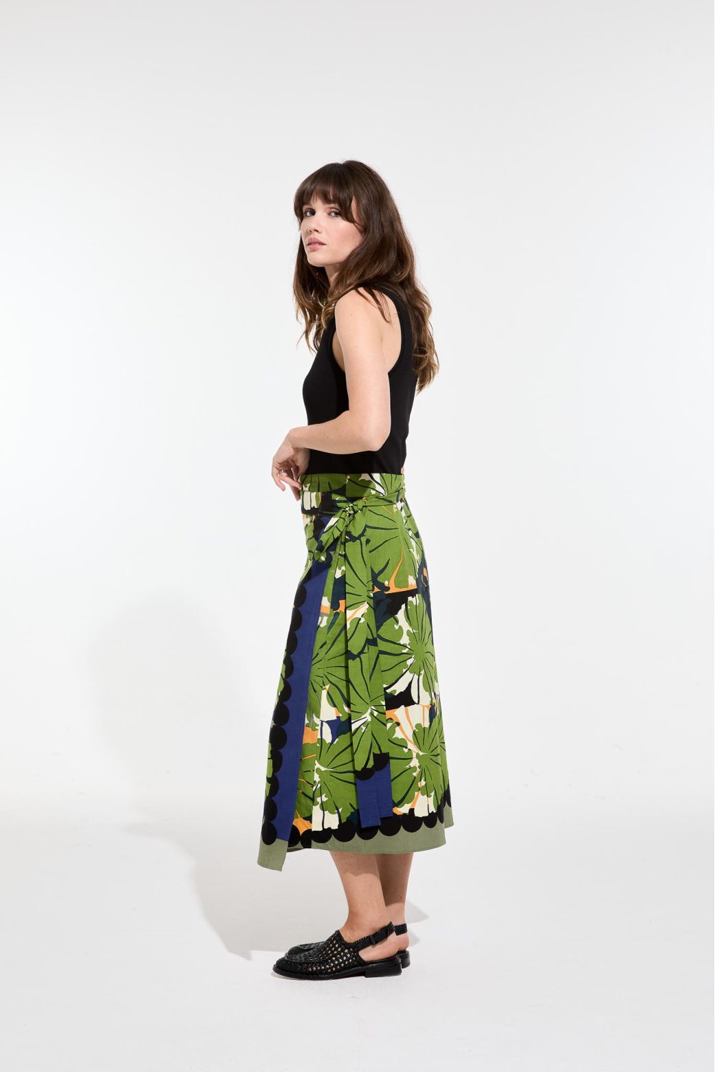 Zoe Poppy Skirt, Green